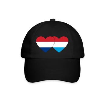 Cœur de drapeau luxembourgeois de Hollande - Casquette classique - noir/noir - Devant