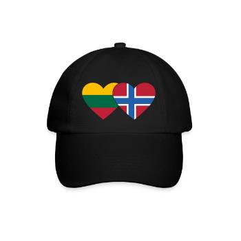 Lituanie Norvège Flag Coeur - Casquette classique - noir/noir - Devant