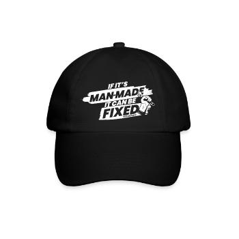 If it's man-made, it can be fixed - Baseball Cap - black/black - Front