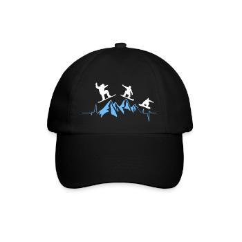 Palpitations cardiaques - Montagne - Snowboard - Casquette classique - noir/noir - Devant