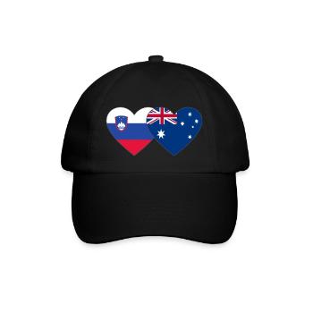 Slovénie Australie Drapeau Coeur - Casquette classique - noir/noir - Devant