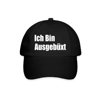 Party Spruch - Baseballkappe - Schwarz/Schwarz - Vorne