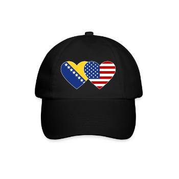 Bosnie-Herzégovine Drapeau Coeur - Casquette classique - noir/noir - Devant