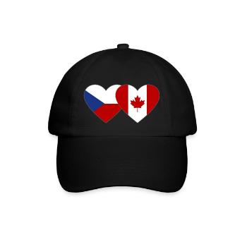 Checia Canada Heart Flag - Baseball Cap - black/black - Front