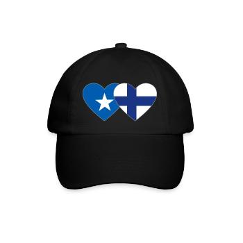 Somalia Finland Flag Heart - Baseball Cap - black/black - Front
