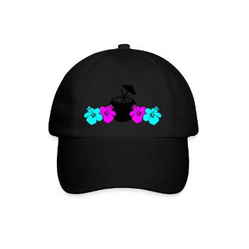 hibiskus kokus - Baseballkappe - Schwarz/Schwarz - Vorne