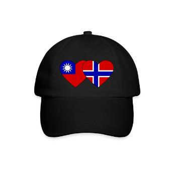 Taïwan Norvège Flag Heart - Casquette classique - noir/noir - Devant