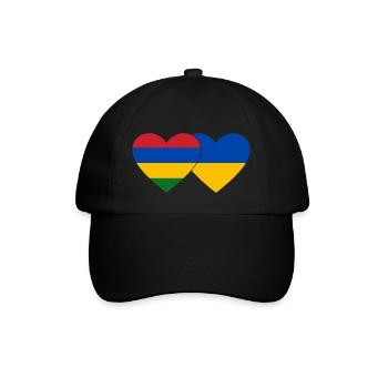 Maurice Ukraine Flag Coeur - Casquette classique - noir/noir - Devant