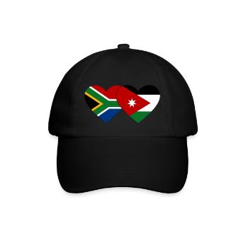 South Africa Jordan Flag Heart - Baseball Cap - black/black - Front