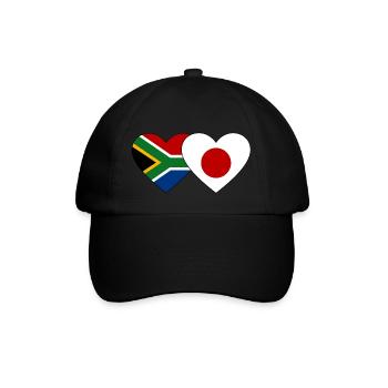 Afrique du Sud Japon Flag Heart - Casquette classique - noir/noir - Devant