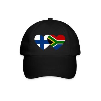 Finlande Afrique du Sud Flag Heart - Casquette classique - noir/noir - Devant