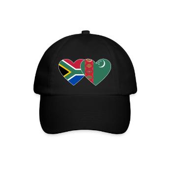 Afrique du Sud Turkménistan Flag Heart - Casquette classique - noir/noir - Devant