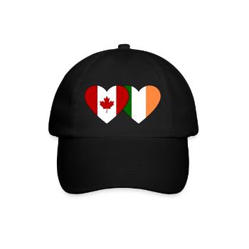 Cœur de drapeau Canada-Irlande - Casquette classique - noir/noir - Devant