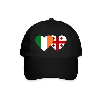 Irlande Géorgie Flag Heart - Casquette classique - noir/noir - Devant
