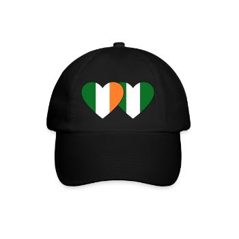 Ireland Nigeria Flag Heart - Baseball Cap - black/black - Front