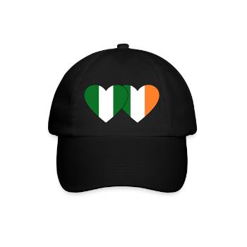 Nigeria Ireland Flag Heart - Baseball Cap - black/black - Front