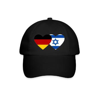 Germany Israel Flag Heart - Baseball Cap - black/black - Front