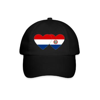 Holland Paraguay Heart Flag - Baseball Cap - black/black - Front