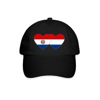 Paraguay Holland Heart Flag - Baseball Cap - black/black - Front