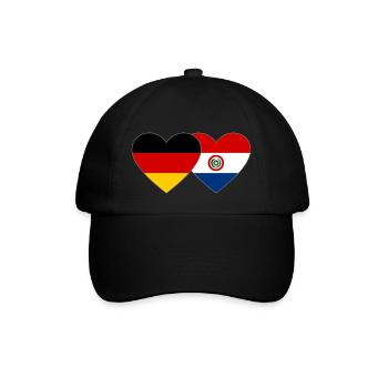 Germany Paraguay Heart Flag - Baseball Cap - black/black - Front