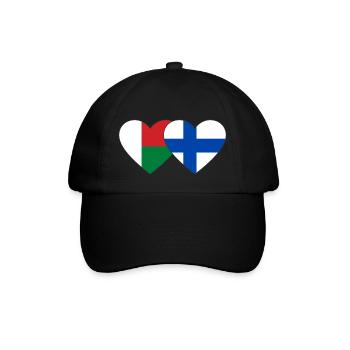 Madagascar Finlande Drapeau du Cœur - Casquette classique - noir/noir - Devant