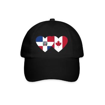 République dominicaine Canada Flag Heart - Casquette classique - noir/noir - Devant