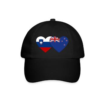 Slovénie Nouvelle-Zélande Drapeau Coeur - Casquette classique - noir/noir - Devant
