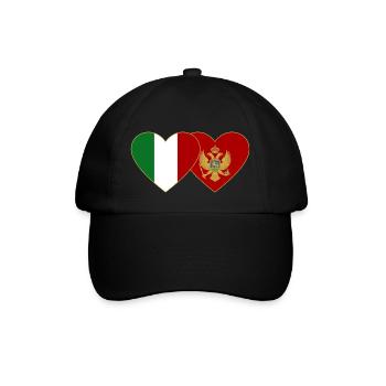 Italie Drapeau du Montanegro - Casquette classique - noir/noir - Devant