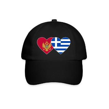 Montenegro Greece flag - Baseball Cap - black/black - Front