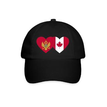 Montenegro Canada flag - Baseball Cap - black/black - Front