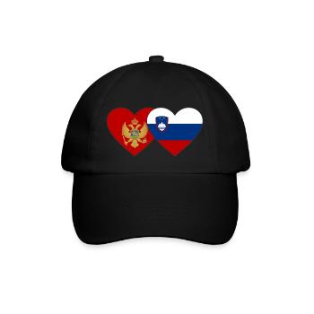 Montenegro Slovenia Flag - Baseball Cap - black/black - Front