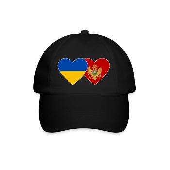 Ukraine Montenegro flag - Baseball Cap - black/black - Front