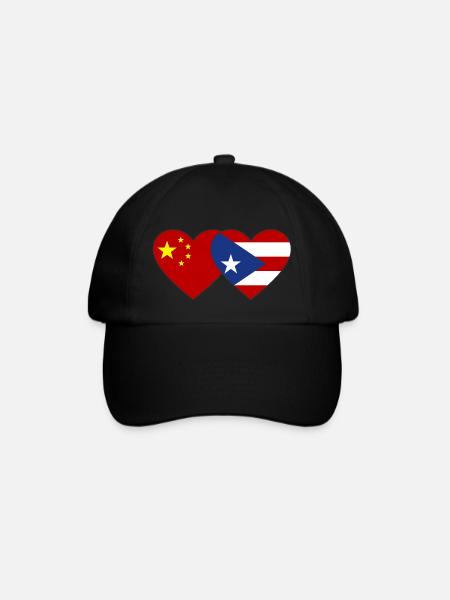 Chine Cuba Drapeau du cœur - Casquette classique - noir/noir
