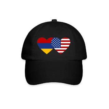 Arménie USA Flag Heart - Casquette classique - noir/noir - Devant