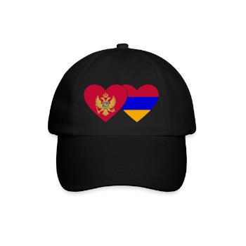 Monténégro Arménie Drapeau Coeur - Casquette classique - noir/noir - Devant