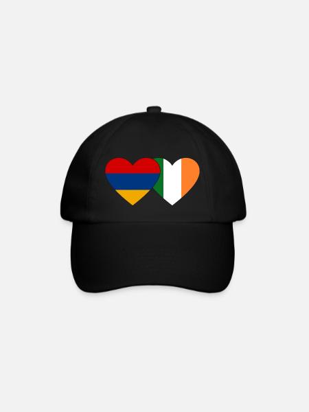 Arménie Irlande Drapeau Coeur - Casquette classique - noir/noir
