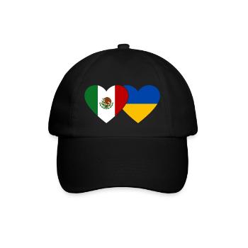 Mexique Ukraine Flag Heart - Casquette classique - noir/noir - Devant