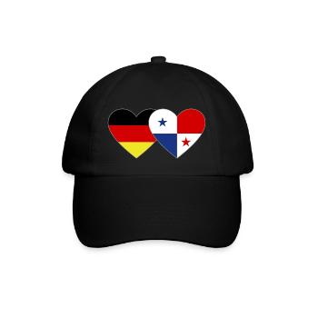 Germany Panama Flag Heart - Baseball Cap - black/black - Front