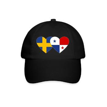 Suède Cœur du drapeau du Panama - Casquette classique - noir/noir - Devant