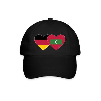 Allemagne Drapeau des Maldives coeur - Casquette classique - noir/noir - Devant