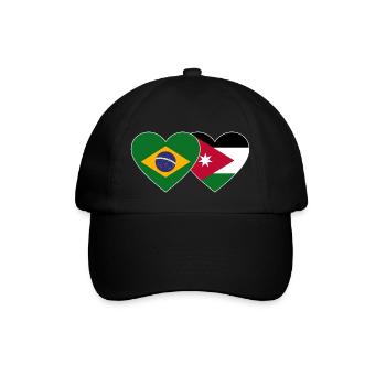 Brésil Jordan Drapeau Coeur - Casquette classique - noir/noir - Devant