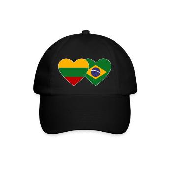 Lituanie Brésil Flag Coeur - Casquette classique - noir/noir - Devant