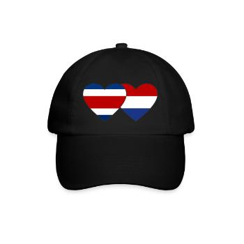 Costa Rica Holland Flag Heart - Baseball Cap - black/black - Front
