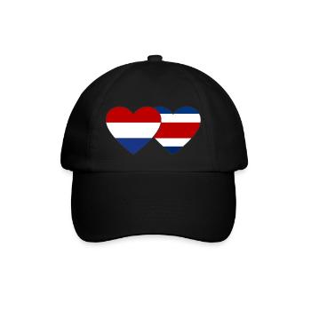 Cœur de drapeau du Costa Rica - Casquette classique - noir/noir - Devant