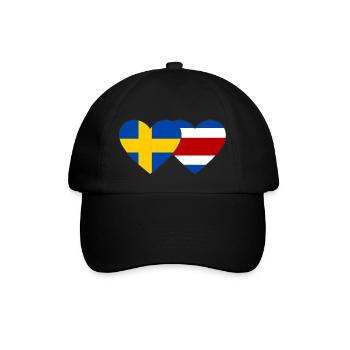 Suède Drapeau du Costa Rica coeur - Casquette classique - noir/noir - Devant