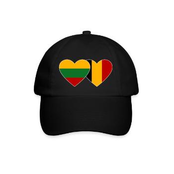 Lituanie Belgique Drapeau Coeur - Casquette classique - noir/noir - Devant
