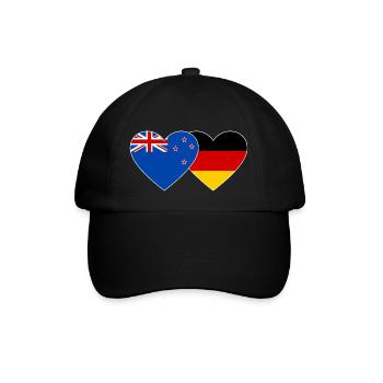 Nouvelle-Zélande Allemagne Flag Heart - Casquette classique - noir/noir - Devant