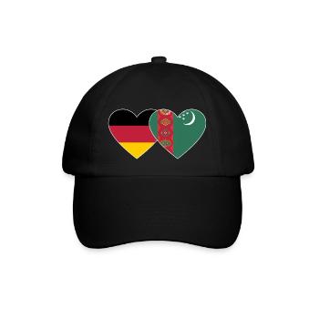 Allemagne Turkménistan Drapeau Coeur - Casquette classique - noir/noir - Devant