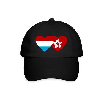 Luxembourg Cœur de drapeau de Hong Kong - Casquette classique - noir/noir - Devant