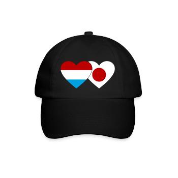 Luxembourg Drapeau du Japon Cœur - Casquette classique - noir/noir - Devant